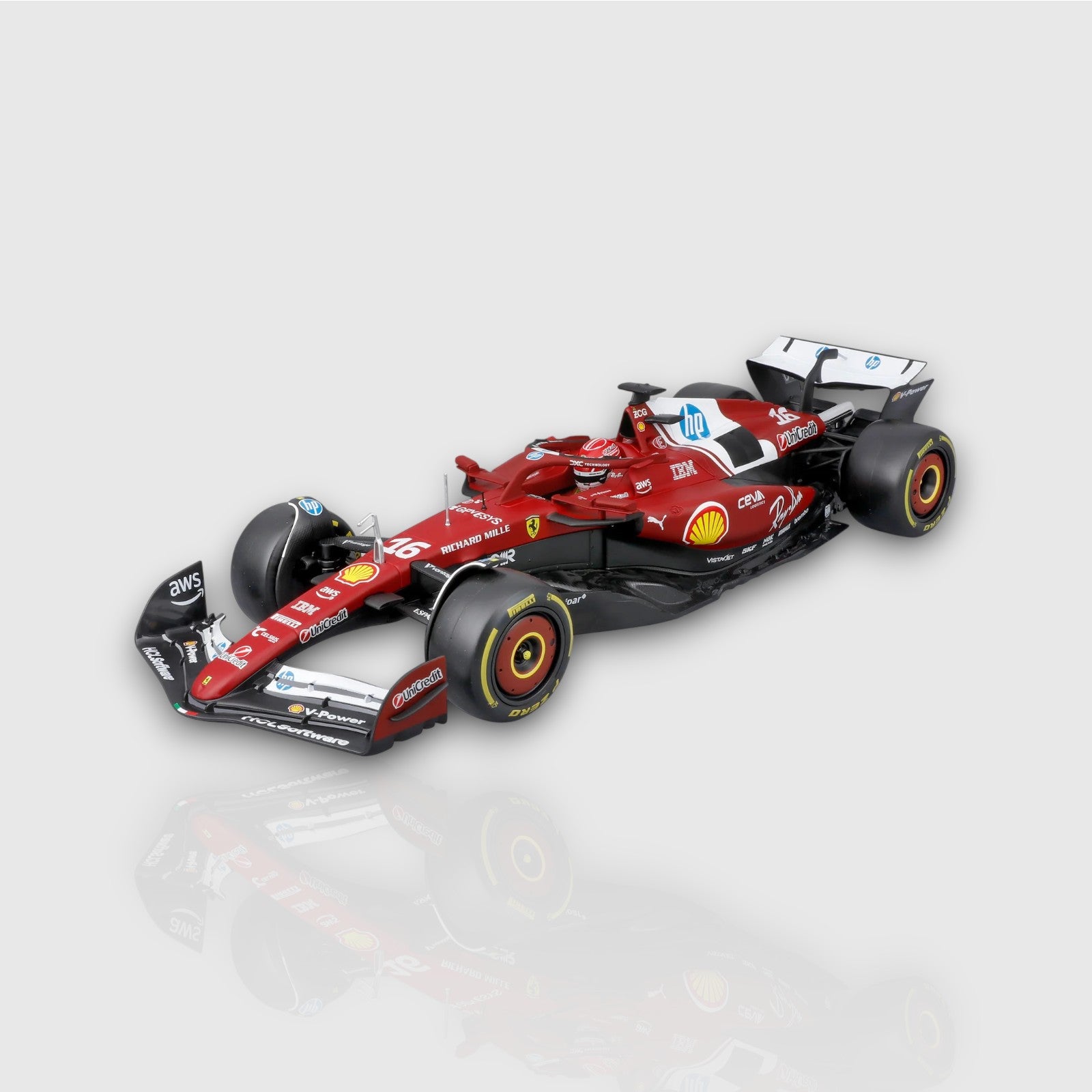 BBR Ferrari フェラーリ SF-25 1/43スケールモデル Bburago Charles Leclerc Scuderia Ferrari SF25 with Acrylic Box 1