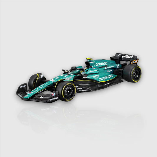 Fernando Alonso Aston Martin AMR23 with Acrylic Box 1:43