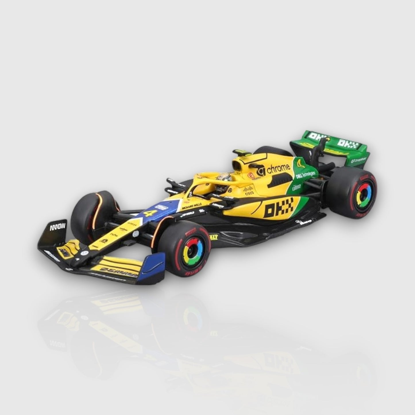 Lando Norris Mclaren MCL 38 Monaco GP Livery with Acrylic Box 1:43
