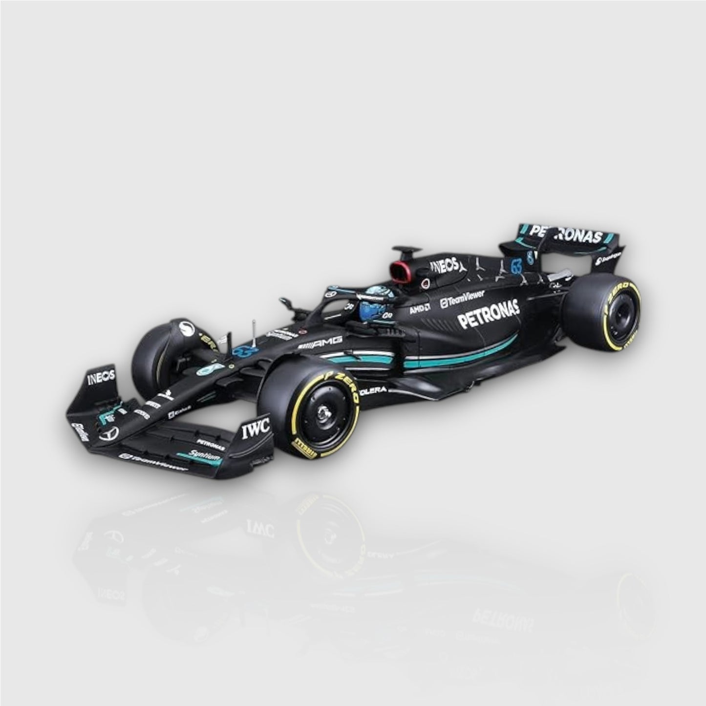 George Russell Mercedes AMG F1 W14 with Acrylic Box 1:43