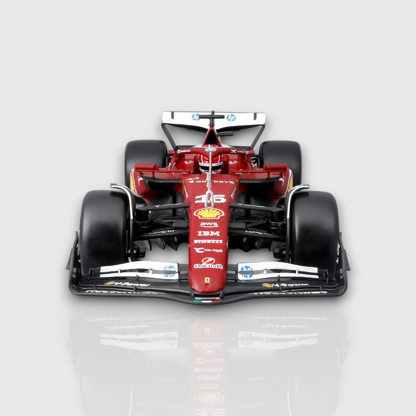Bburago Charles Leclerc Scuderia Ferrari SF25 with Acrylic Box 1:43