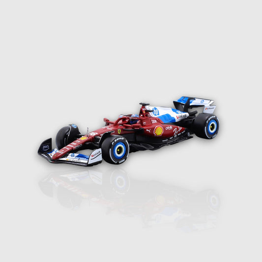 Bburago Charles Leclerc Scuderia Ferrari SF25 Miami GP with Acrylic Box 1:43