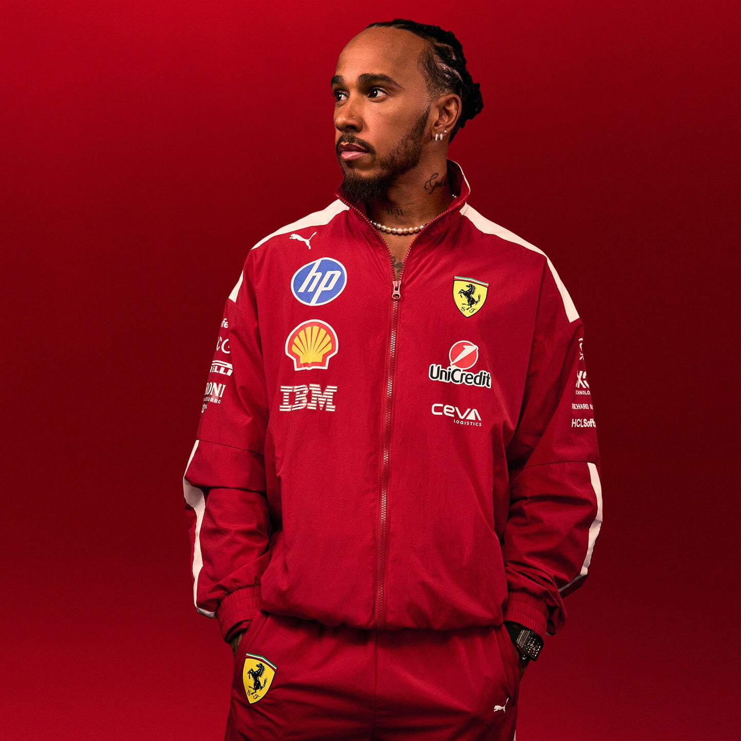 Scuderia Ferrari F1 2025 Driver's T7 Oversized Jacket