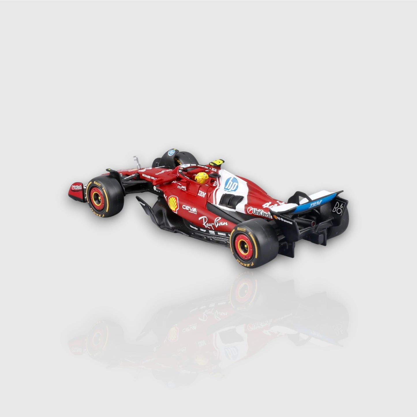 Bburago Lewis Hamilton Scuderia Ferrari SF25 with Acrylic Box 1:43