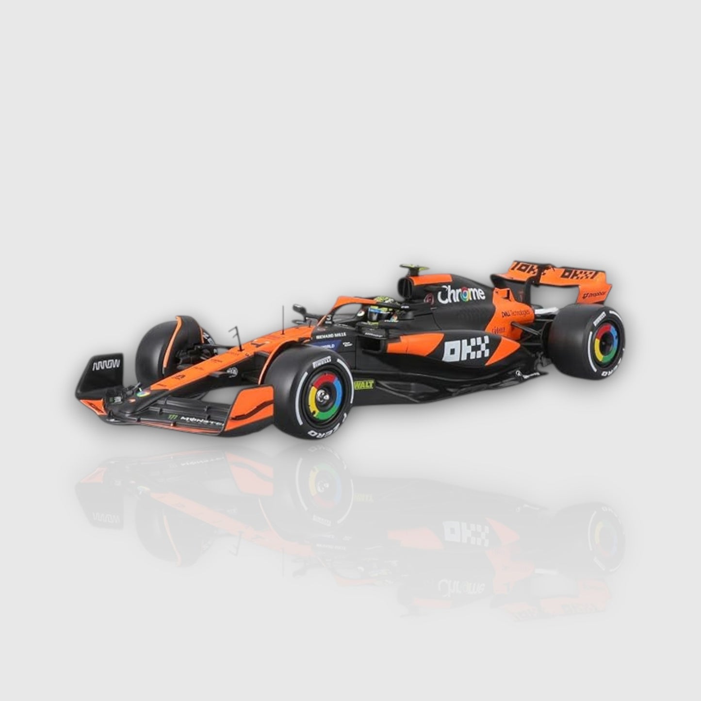 Lando Norris Mclaren MCL38 Miami GP with Acrylic Box 1:24