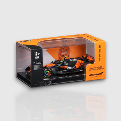 Bburago Lando Norris Mclaren MCL39 with Acrylic Box 1:43