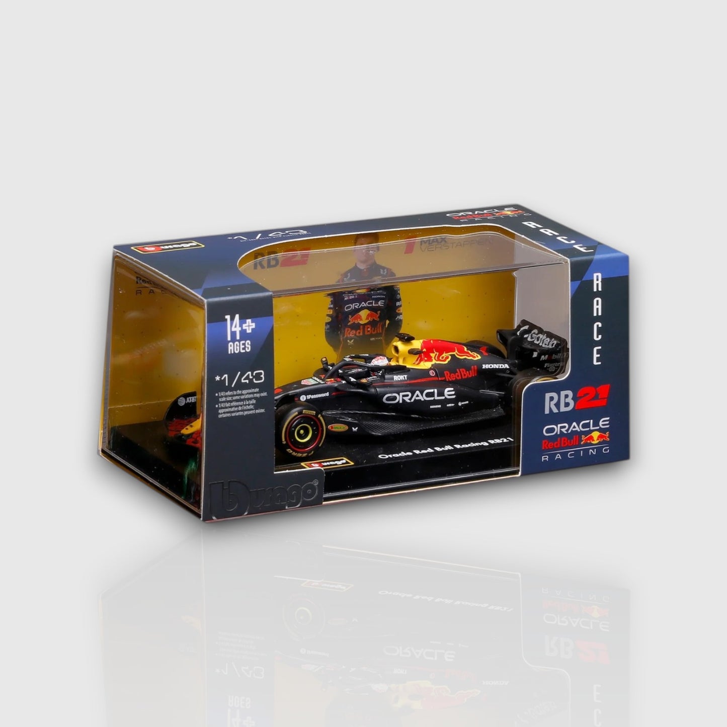 Bburago Max Verstappen Redbull Racing RB21 with Acrylic Box 1:43