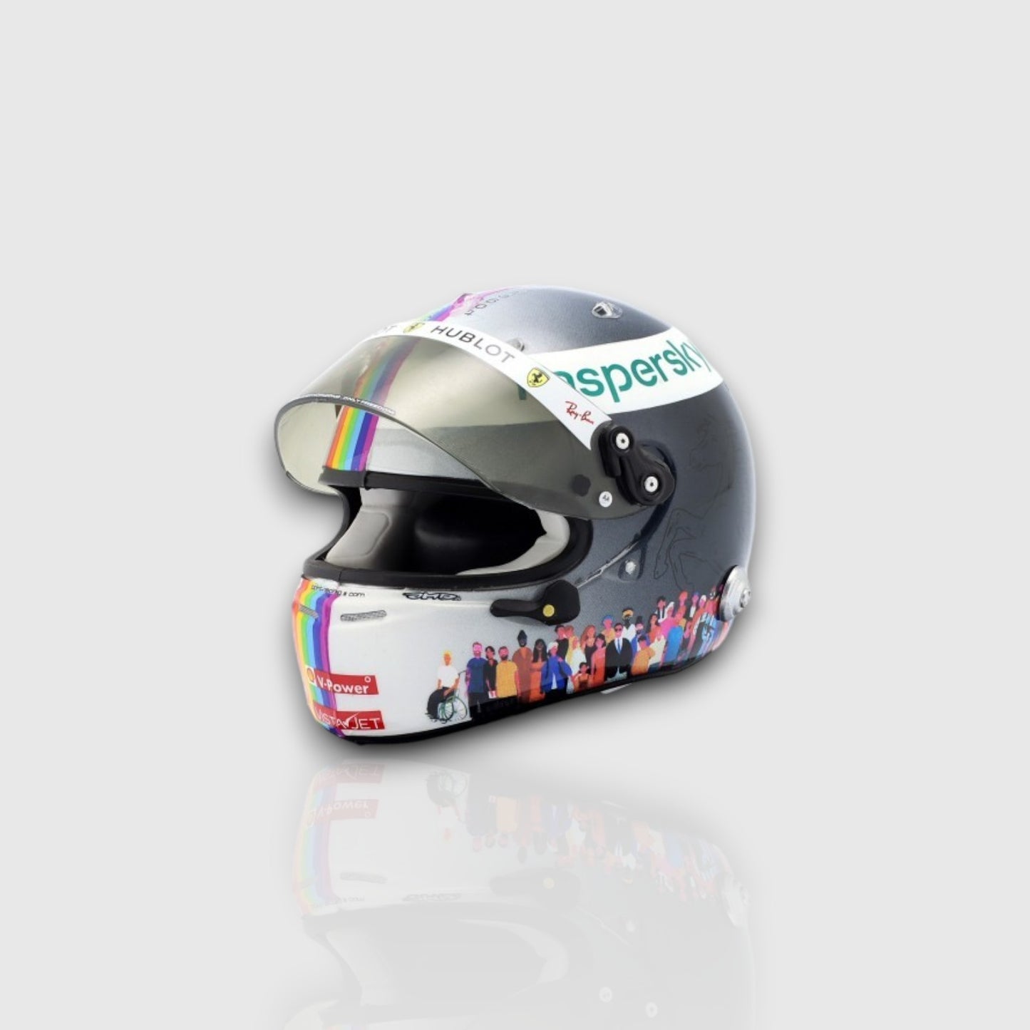 Sebastian Vettel Scuderia Ferrari 1000 Turkish GP Mini Helmet 1:5