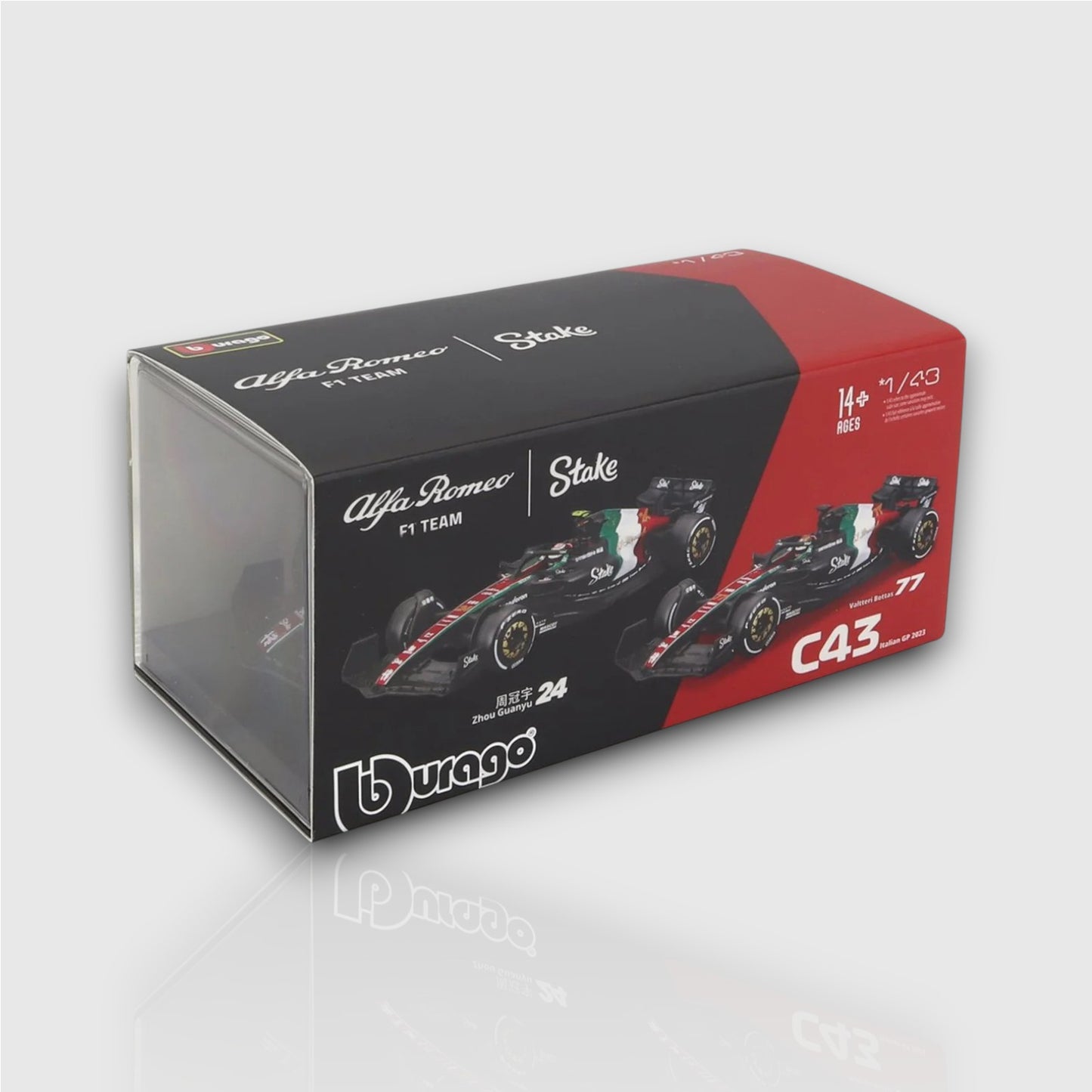 Valtteri Bottas Alfa Romeo C43 Monza GP with Acrylic Box 1:43
